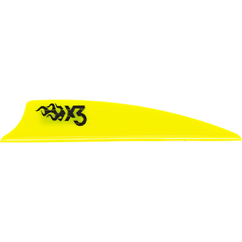 Bohning X3 Vanes Neon Yellow 2.25 in. 100 pk.