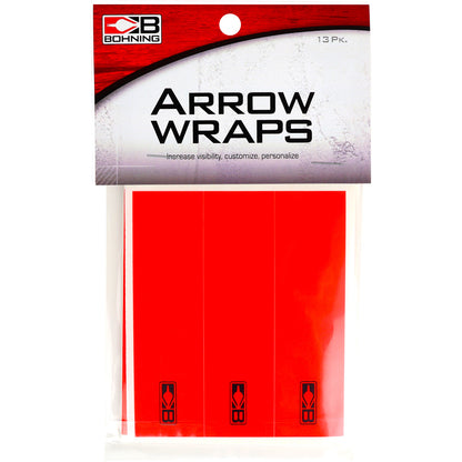 Bohning Arrow Wraps Neon Red 4 in. Small 13 pk.