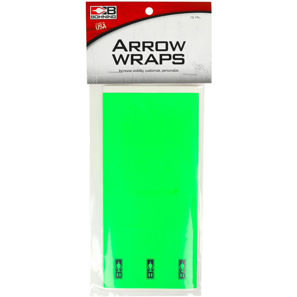 Bohning Arrow Wraps Neon Green 7 in. Small 13 pk.