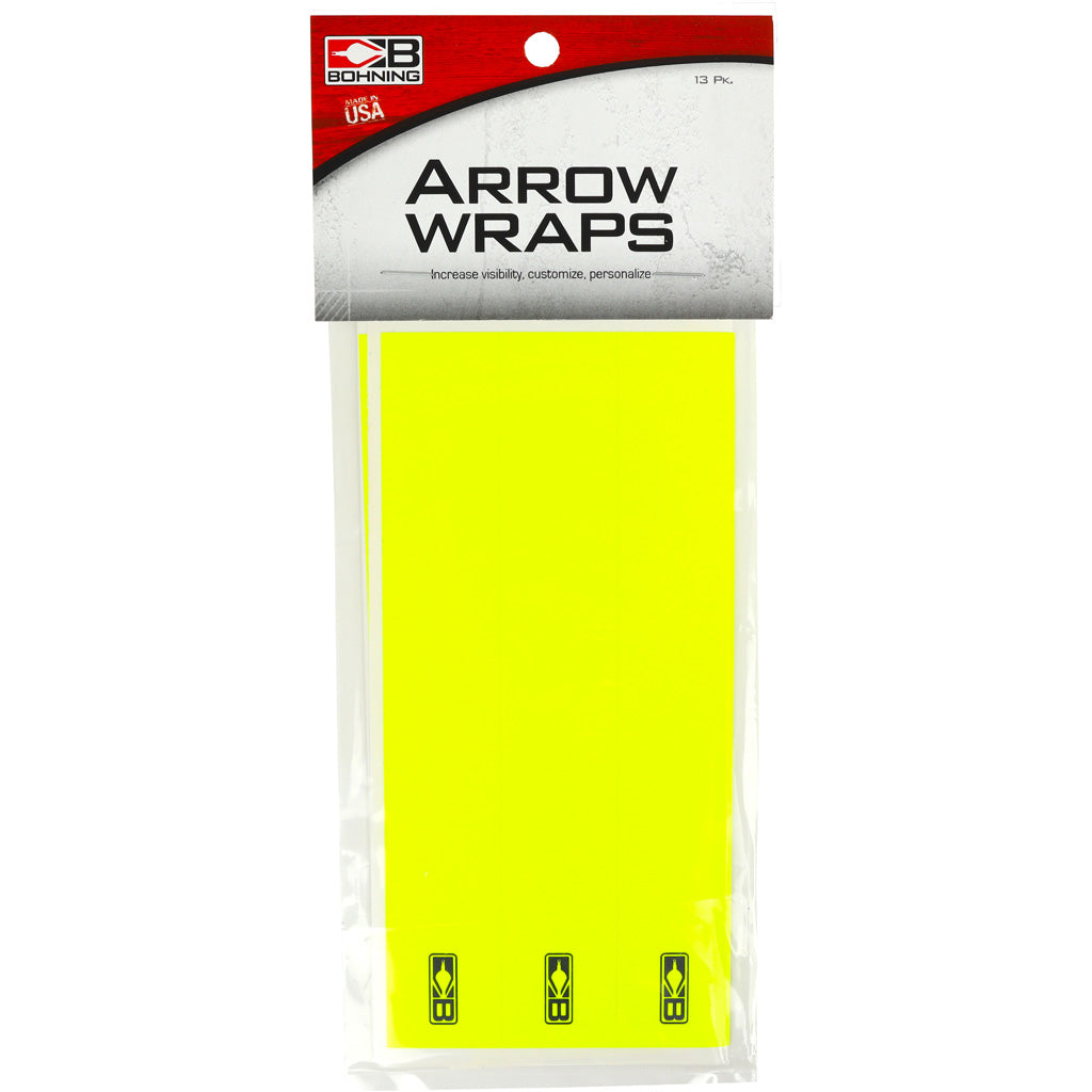 Bohning Arrow Wraps Neon Yellow 7 in. Small 13 pk.