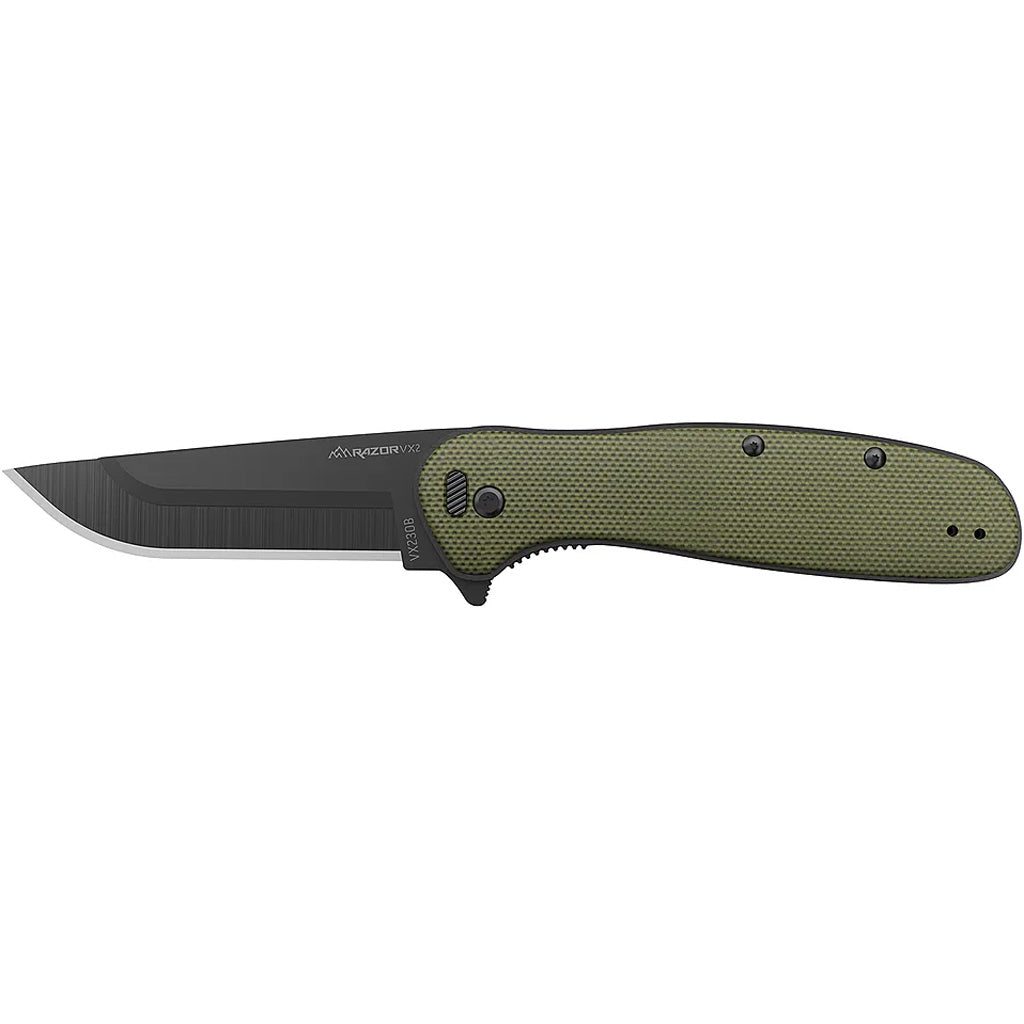 "Outdoor Edge Razor Vx2 Green/Black, 3 Blades"