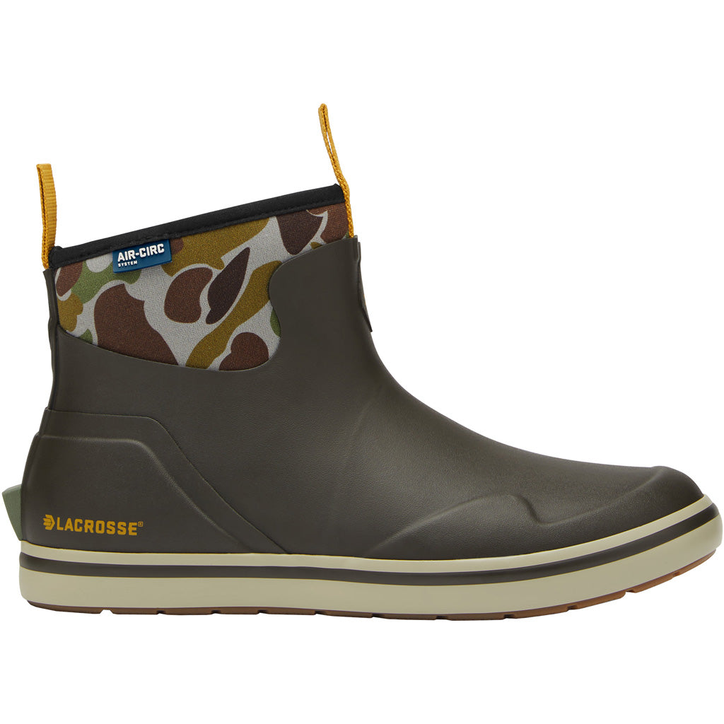 Lacrosse Men's Alpha Deck Boot Black Olive/Camo Size 9