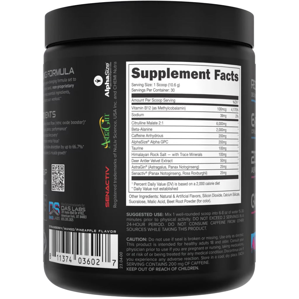 Bucked Up Pre-Workout Miami 30 Serving Tub