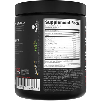 Bucked Up Woke AF Pre-Workout Cherry Hard Candy 30 Serving Tub