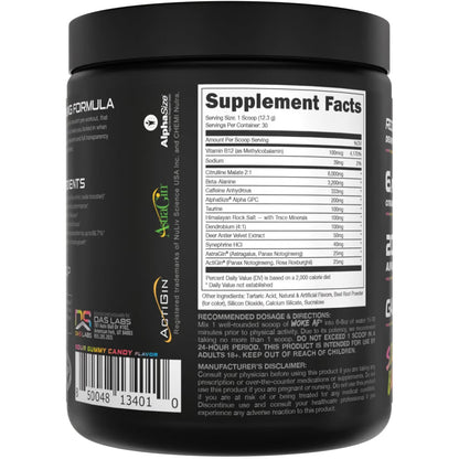 Bucked Up Woke AF Pre-Workout Sour Bucks 30 Serving Tub