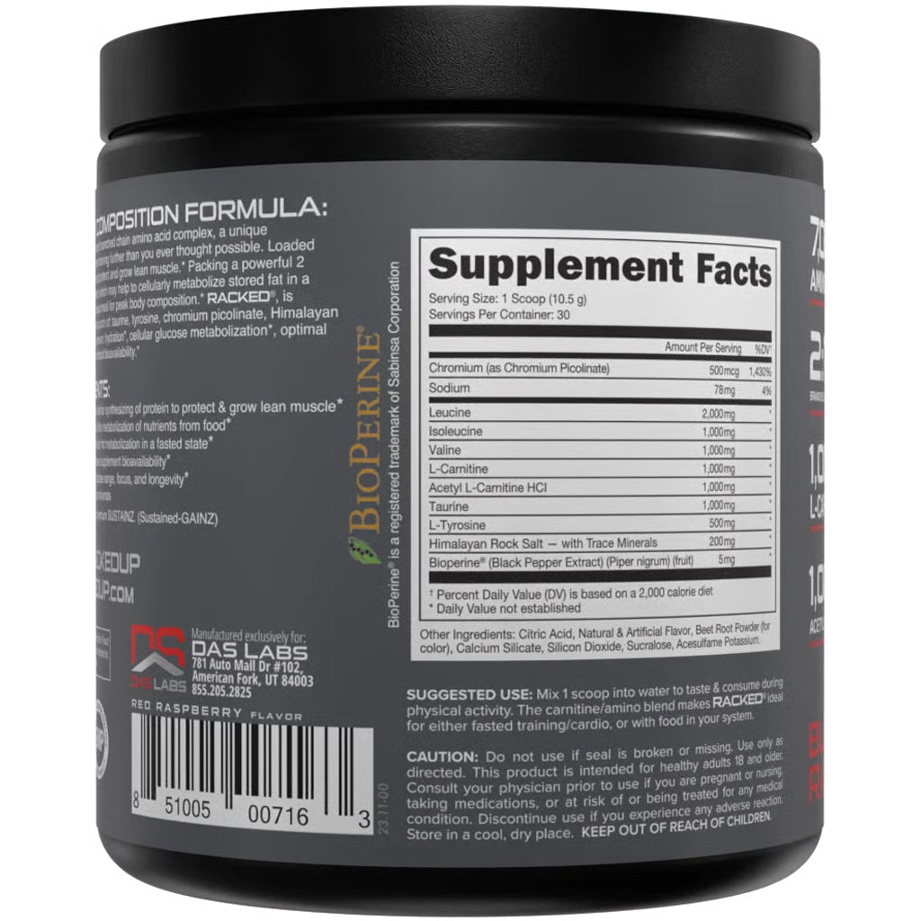 Bucked Up Racked BCAA Blood Raz 30 Serving Tub