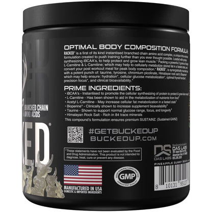 Bucked Up Racked BCAA White Gummy Deer 30 Serving Tub