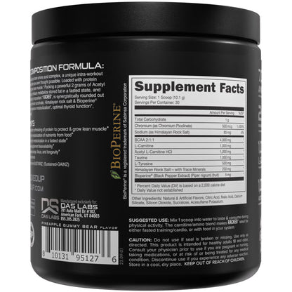 Bucked Up Racked BCAA White Gummy Deer 30 Serving Tub