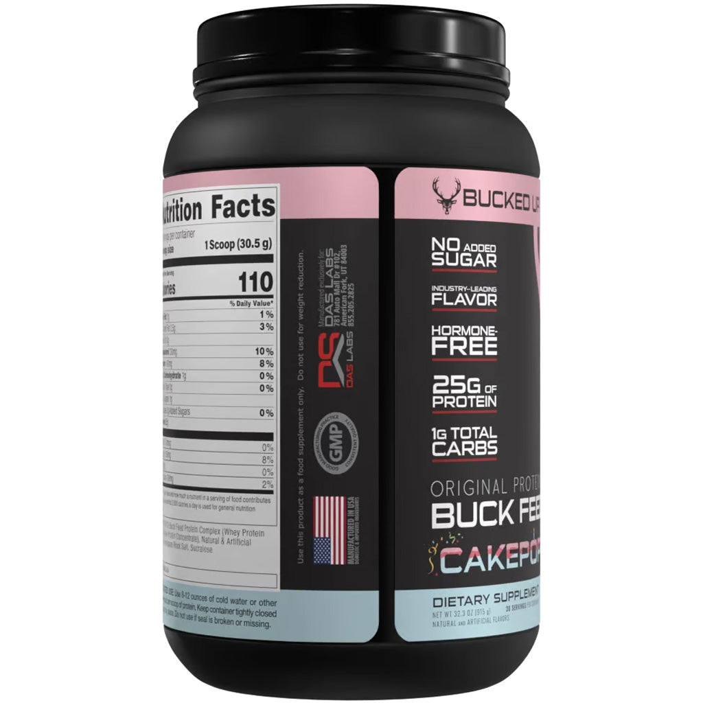 Bucked Up Buck Feed Protein Cake Pop 30 Serving Tub