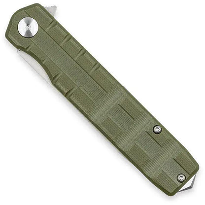 CobraTec Medium Kuzio Drop Serrated Folder Knife Folding Blade OD Green