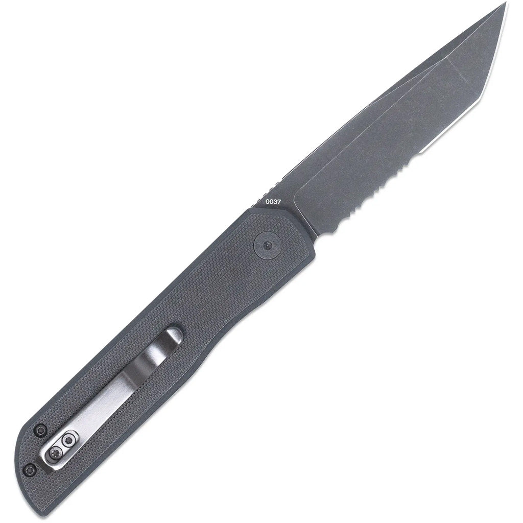 CobraTec Prowler G-10 BLock Tanto Bld Serr Knife Folding Blade Black