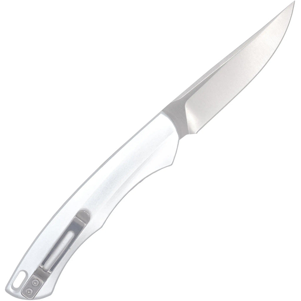 CobraTec Savage Hidden Release Knife Folding Blade Silver