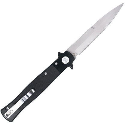 CobraTec Stiletto Button Lock G10 Knife Folding Blade Black/Satin