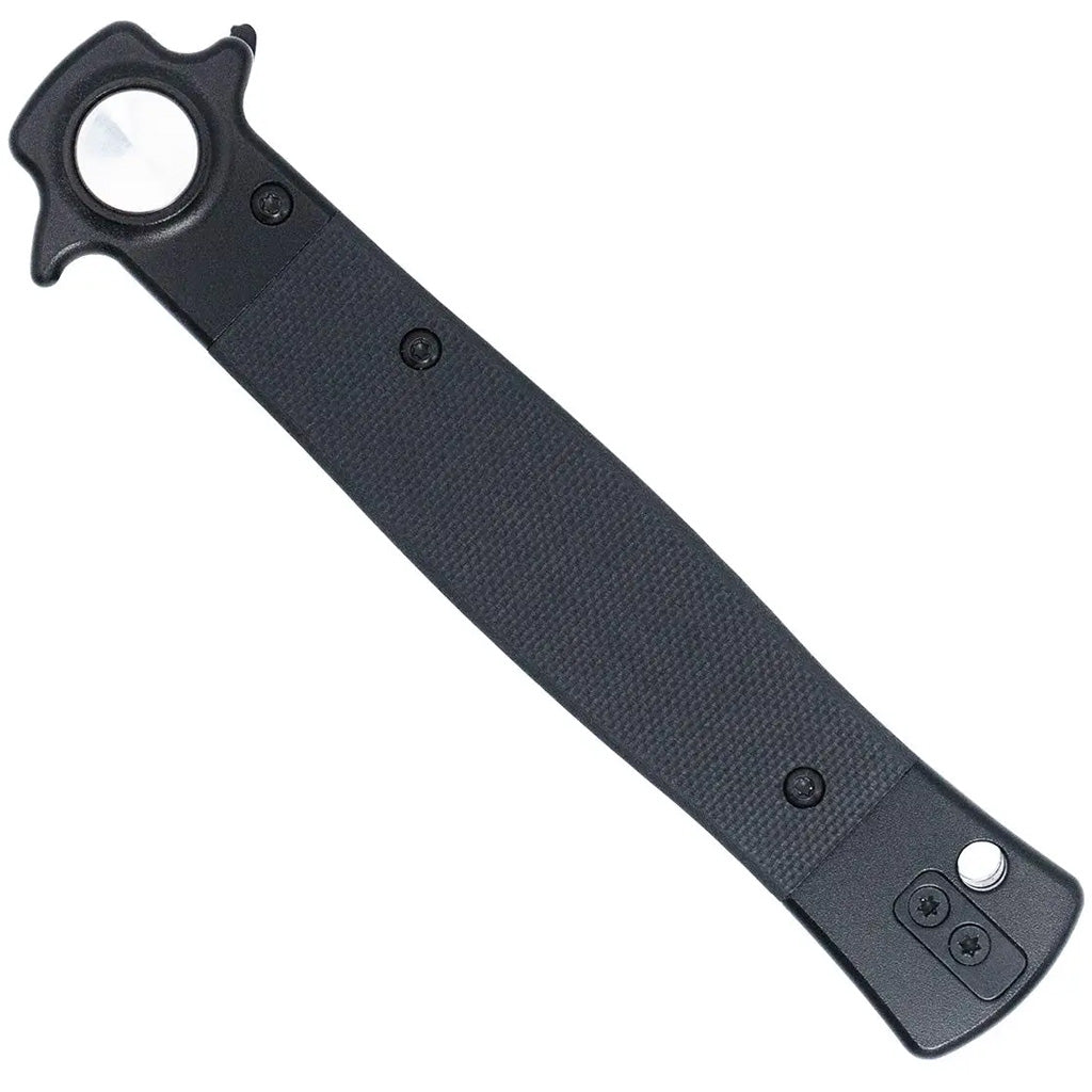 CobraTec Stiletto Button Lock G10 Knife Folding Blade Black/Satin