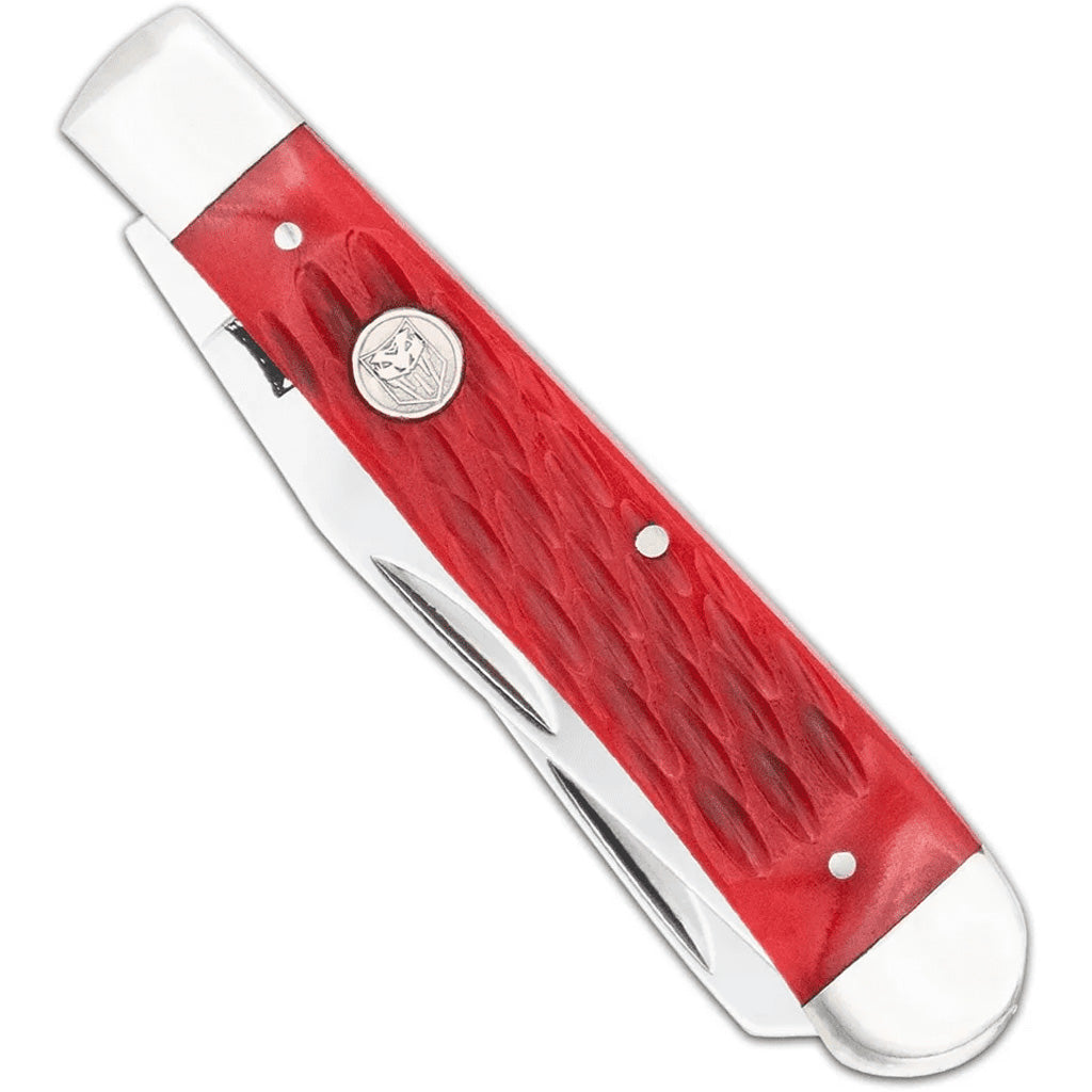 CobraTec Traditional Trapper Knife Folding Blade Red Bone