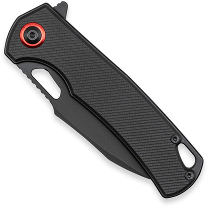 CobraTec Wolverine Liner Lock Drop Serrated Knife Folding Blade Black