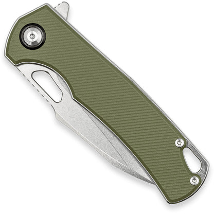 CobraTec Wolverine Liner Lock Drop Serrated Knife Folding Blade OD Green