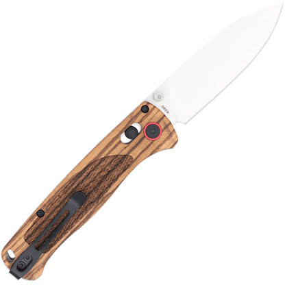 CobraTec Zebrawood Bar Lock Tanto Blade Knife Folding Blade Zebrawood Silver