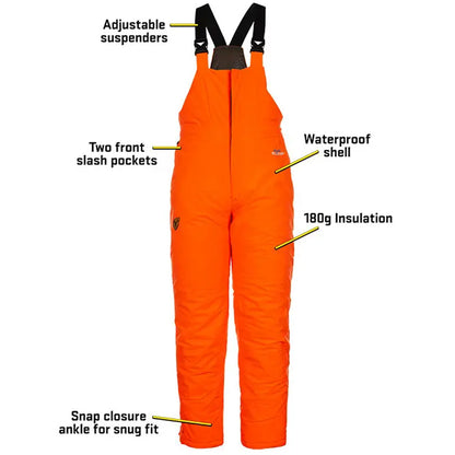 Blocker Drencher Insulated Bib Blaze Orange XL