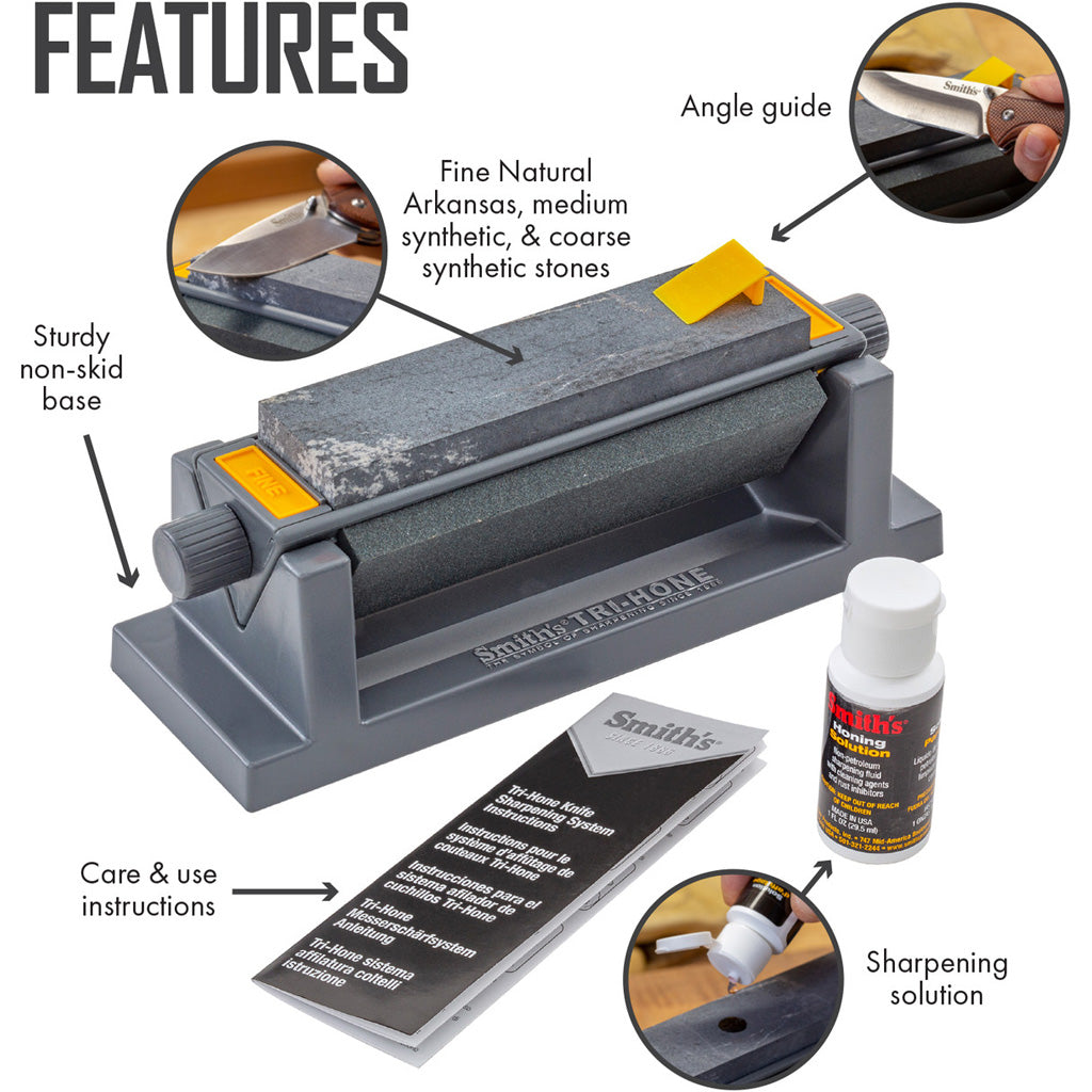 "Smiths Three Stone Sharpening System 6"""