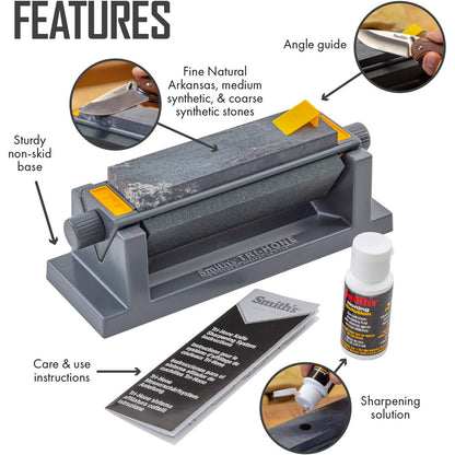 "Smiths Three Stone Sharpening System 6"""