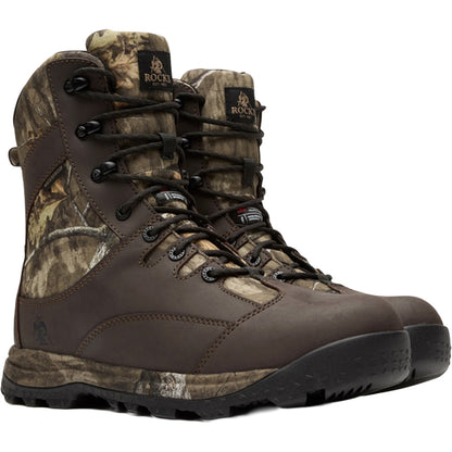 "Rocky Wildcat Hunting Boot 8"" Mossy Oak Country Roots 800g Size 11"