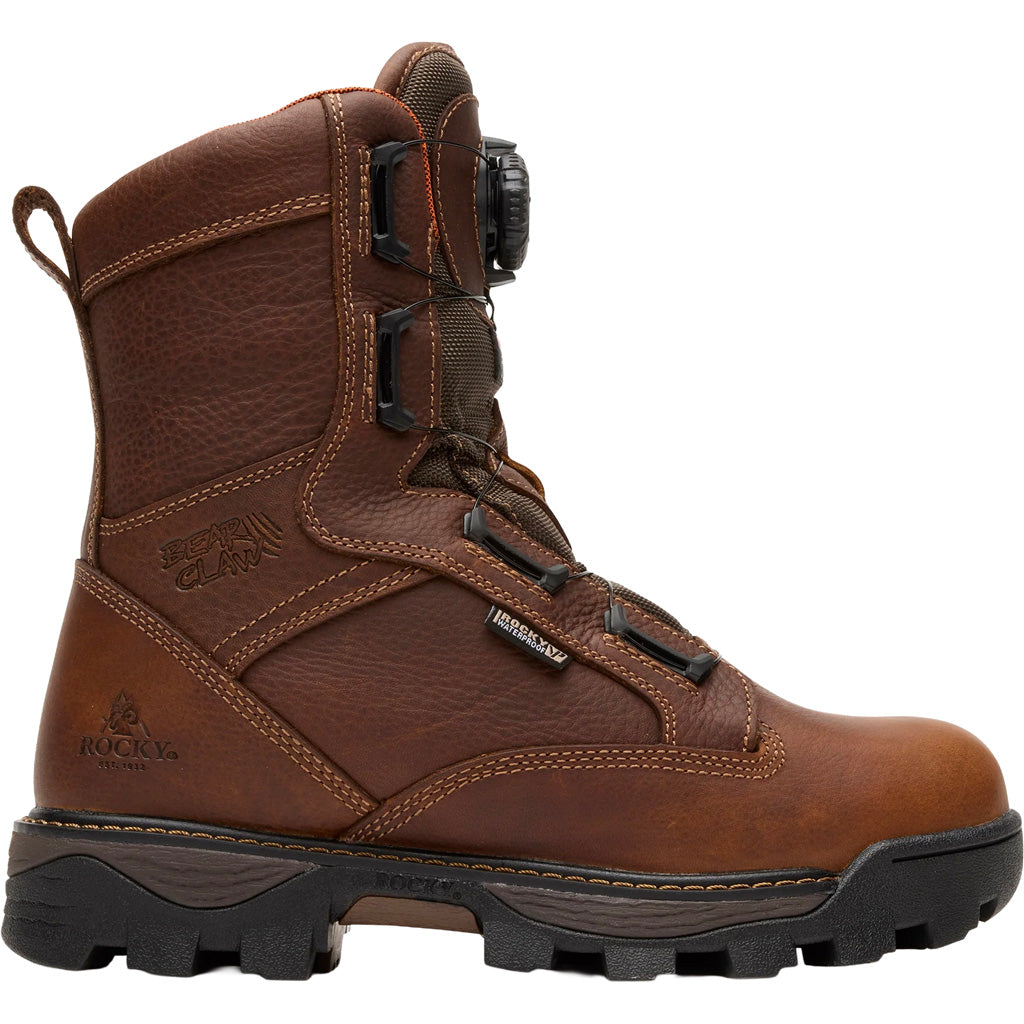 "Rocky Bearclaw HD Hunting Boot 9"" Brown 800g Size 12"