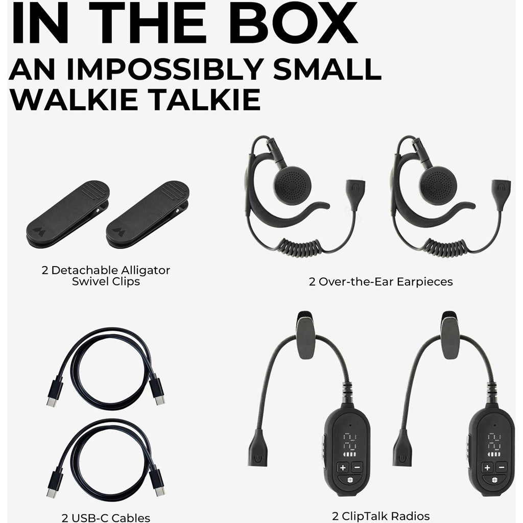 "Midland ClipTalk FRS Radio 2pk w/CH02, CH03, & USBC01"