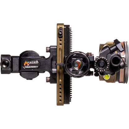 Axcel LANDSLYDE Picatinny Slider Sight Tac. BH AVX-41 Ranger DBL Pin .010 Gr./Red Fiber