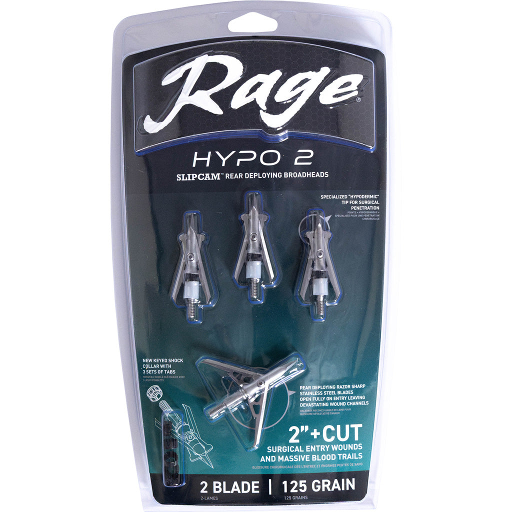 Rage Hypo 2 Series Broadheads 125 gr. 2 in. 4 pk.