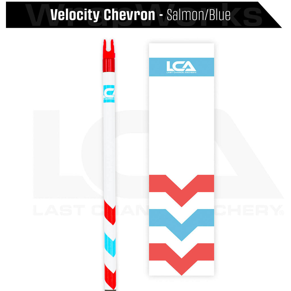 Last Chance WrapWorks Velocity Chevron   Salmon/Blue Precision Flex L-Series