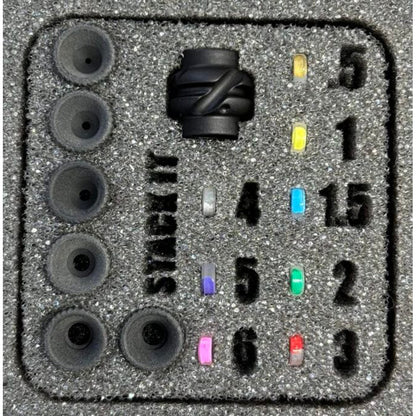 Specialty Deluxe Stack It Peep Kit Contains all 5 Apertures