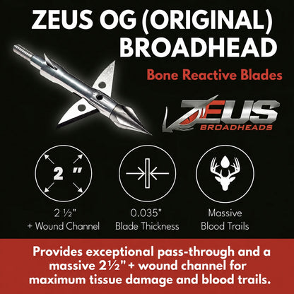 Zeus Broadhead  100 and 125 gr. Tips Included 4 pk.