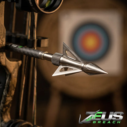 Zeus Breach Broadhead 100 and 125 gr. Tips Included 4 pk.