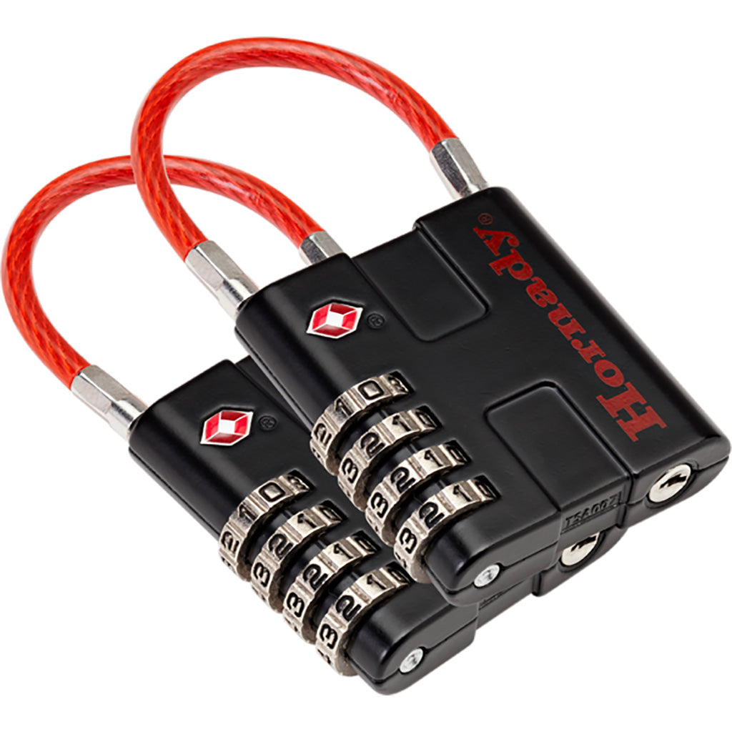 Hornady TSA Padlock with Cable 2 pack