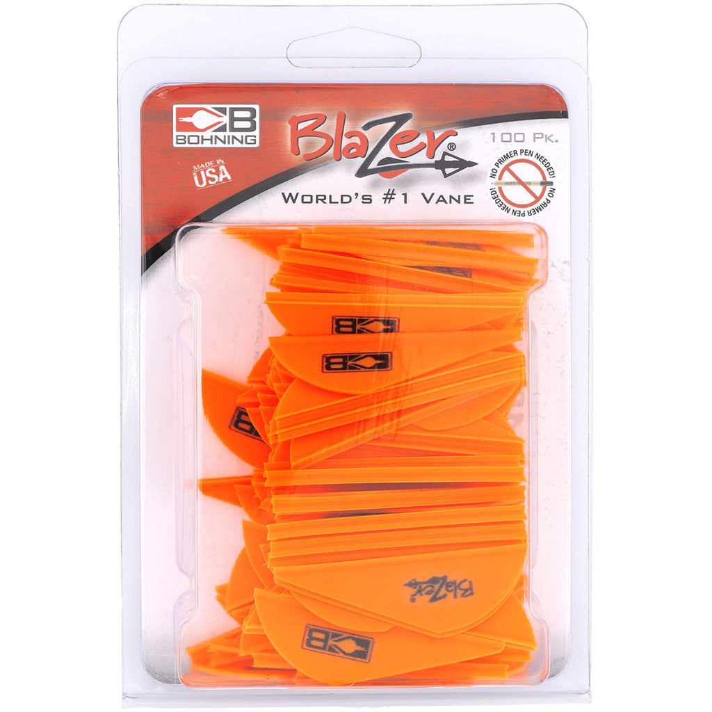 Bohning Blazer Vanes Neon Orange 100 pk.