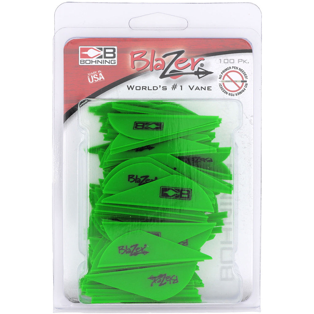 Bohning Blazer Vanes Neon Green 100 pk.