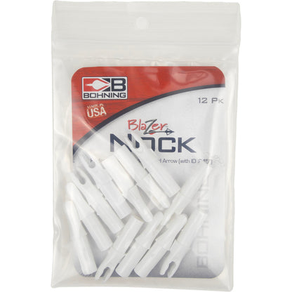Bohning Blazer DoubleLock Nocks White 12 pk.