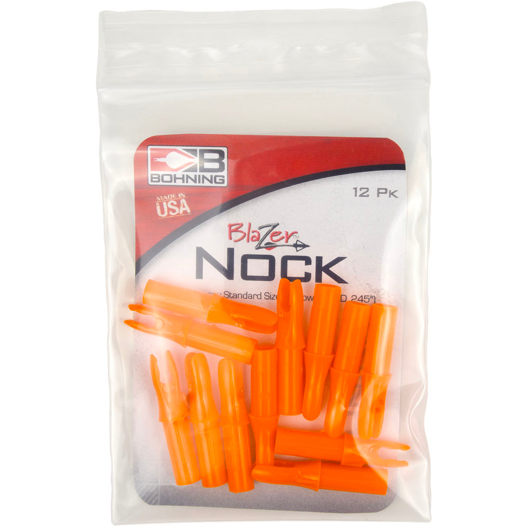 Bohning Blazer DoubleLock Nocks Neon Orange 12 pk.