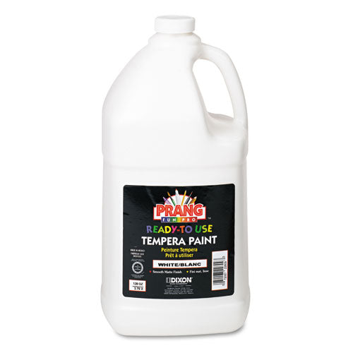 Ready-To-Use Tempera Paint, White, 1 Gal Bottle