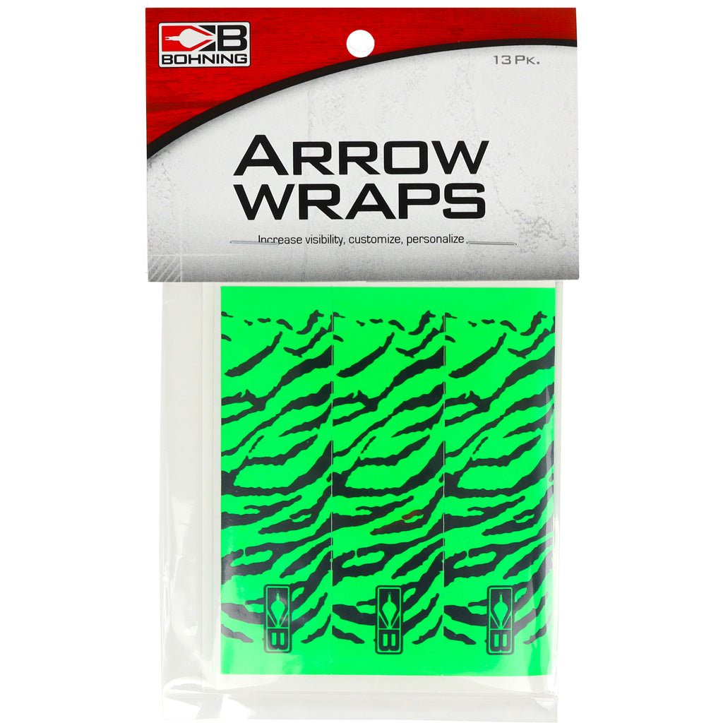 Bohning Blazer Arrow Wraps Green Tiger 4 in. 13 pk.