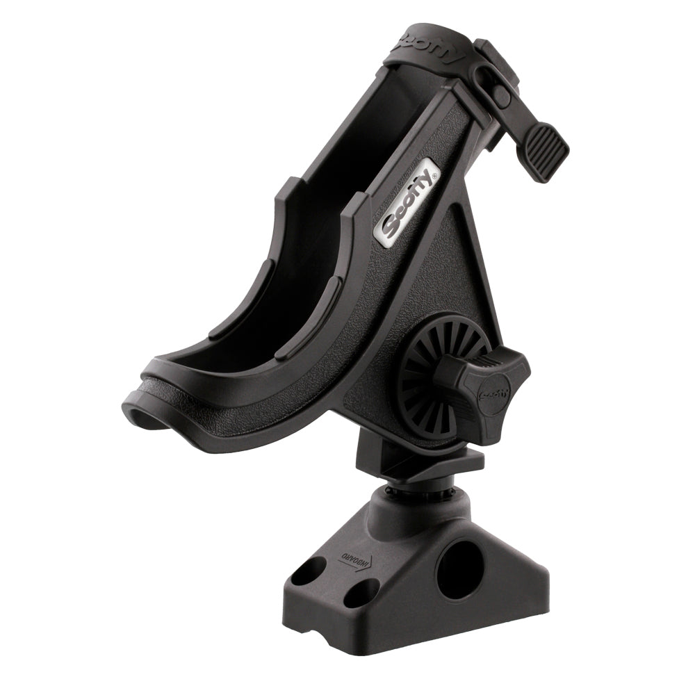 Scotty 280 Bait Caster/Spinning Rod Holder w/241 Deck/Side Mount - Black - image 2