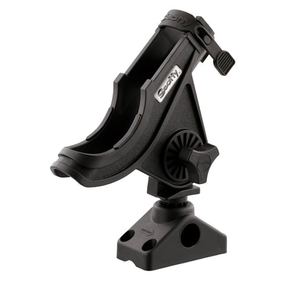 Scotty 280 Bait Caster/Spinning Rod Holder w/241 Deck/Side Mount - Black - image 2