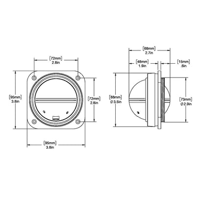 Ritchie V-527 Kayak Compass - Bulkhead Mount - White Dial - image 2