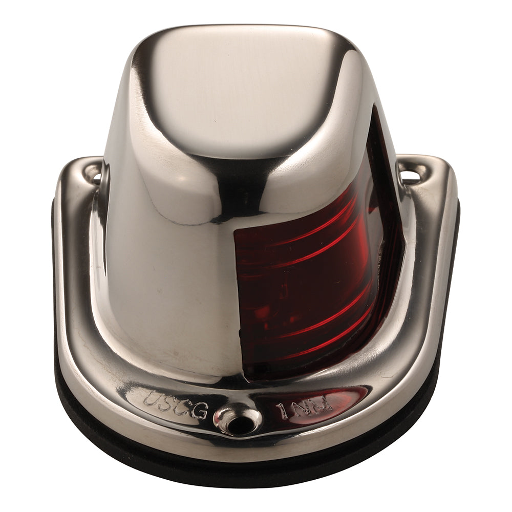 Attwood 1-Mile Deck Mount, Red Sidelight - 12V - Stainless Steel Housing - image 3