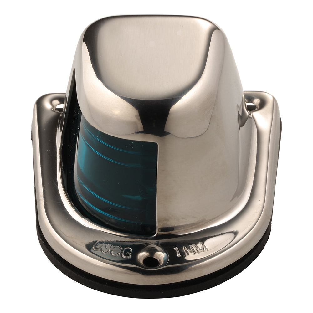 Attwood 1-Mile Deck Mount, Green Sidelight - 12V - Stainless Steel Housing - image 3