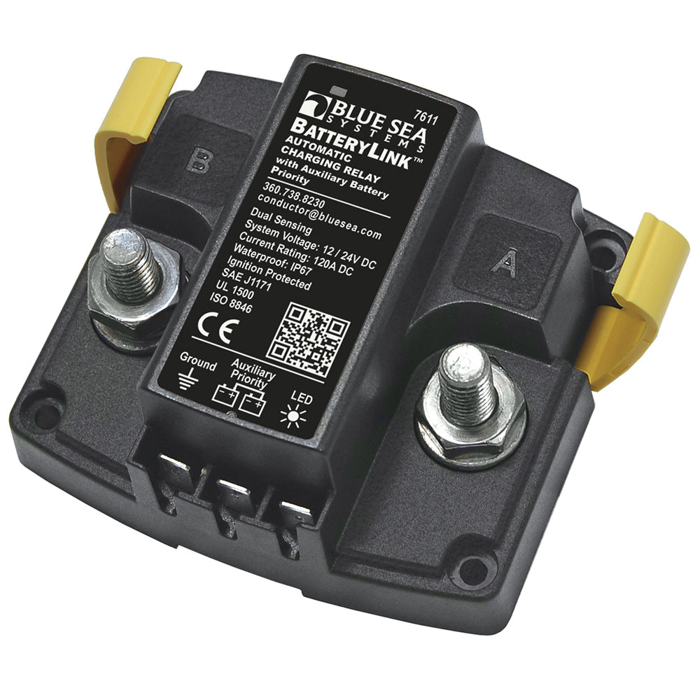 Blue Sea 7611 DC BatteryLink™ Automatic Charging Relay - 120 Amp w/Auxiliary Battery Charging - image 2