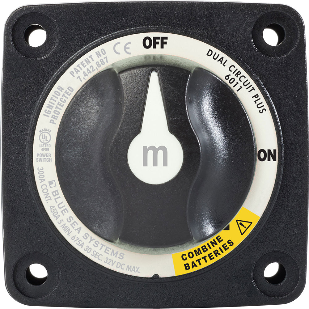 Blue Sea 6011200 m-Series Battery Switch Dual Circuit Plus - Black - image 4