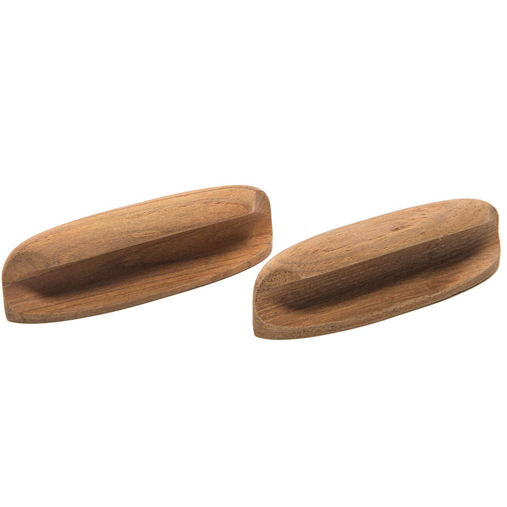 Whitecap Teak Oval Drawer Pull - 4"L - Pack of 2