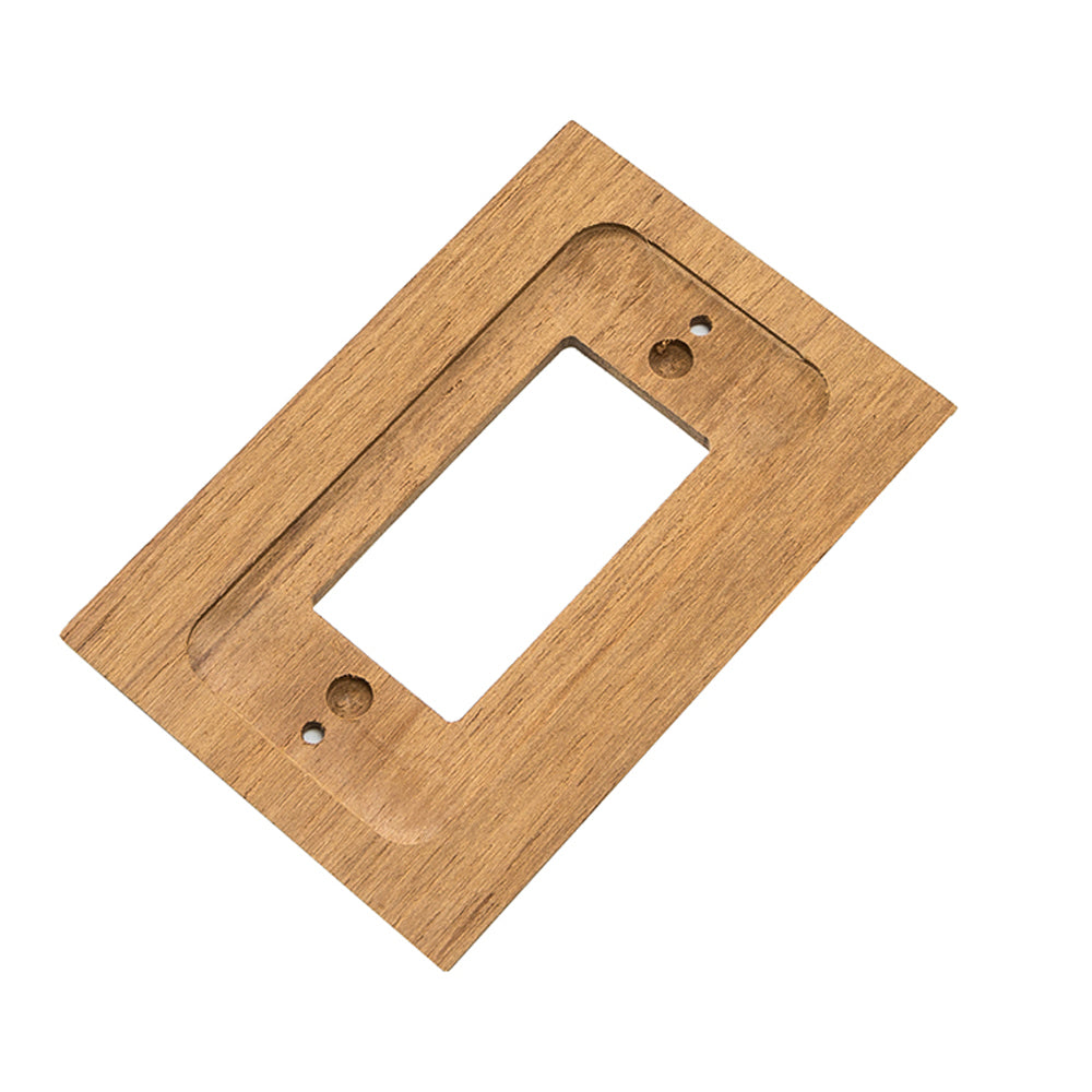 Whitecap Teak Ground Fault Outlet Cover/Receptacle Plate - image 2